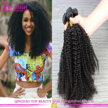 Unprocessed Hair Weft Fashion Sew In Hair Weave Malaysian Afro Kinky Curl